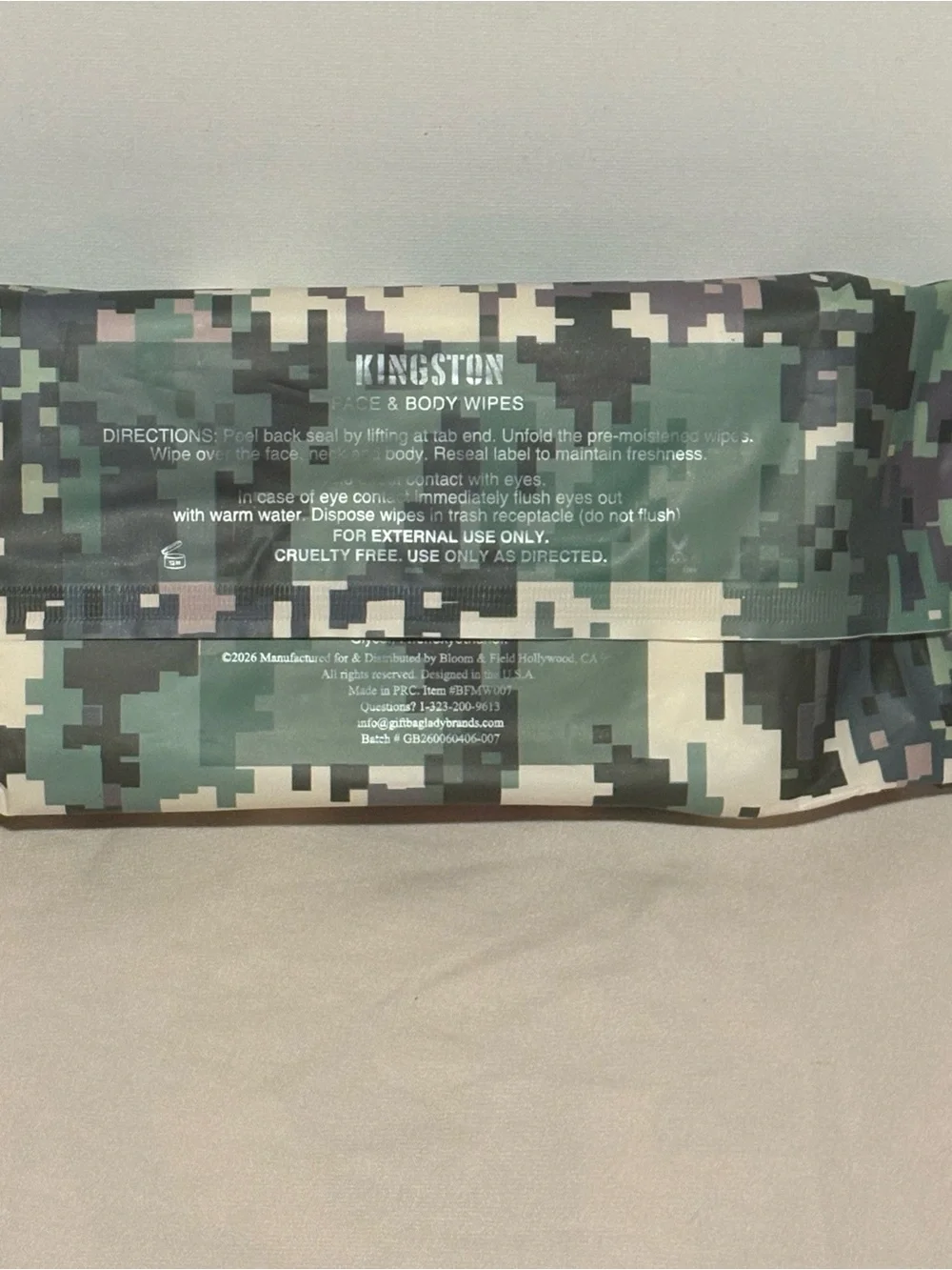 Men's Aloe Mint Speed Shower Wipes - Camouflage Pack - 60ct